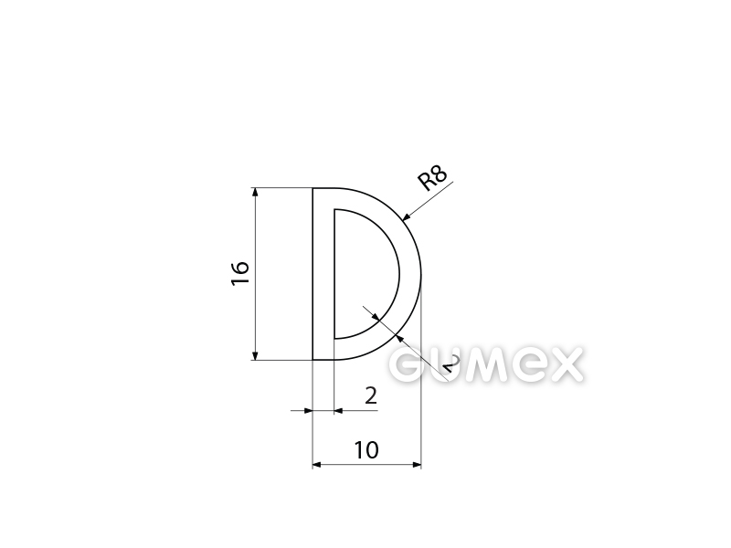 SILIKONPROFILE D-FORM